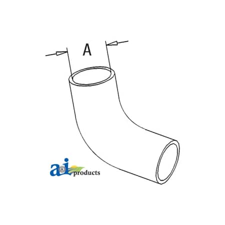A & I Products Radiator Hose, Bottom 5" x1.7" x1.7" A-544080M1